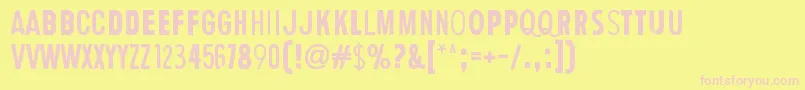 HumanError Font – Pink Fonts on Yellow Background