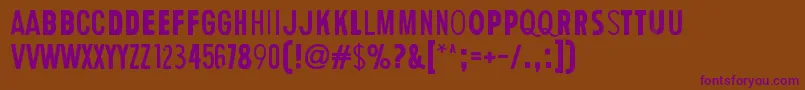 HumanError Font – Purple Fonts on Brown Background