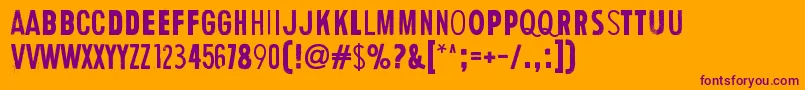 HumanError Font – Purple Fonts on Orange Background