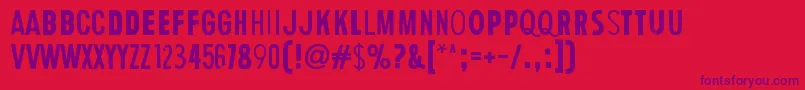 HumanError Font – Purple Fonts on Red Background