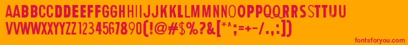 HumanError Font – Red Fonts on Orange Background