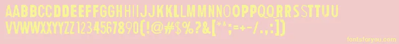 HumanError Font – Yellow Fonts on Pink Background