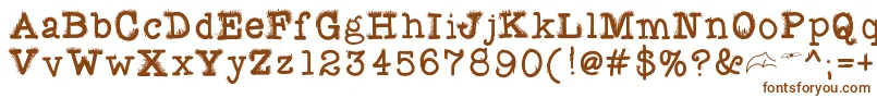 Шрифт Fuzzybat – коричневые шрифты на белом фоне