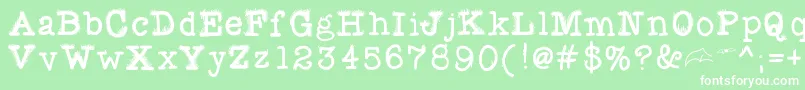 Fuzzybat Font – White Fonts on Green Background