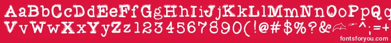 Fuzzybat Font – White Fonts on Red Background