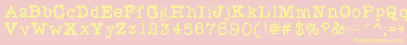 Fuzzybat Font – Yellow Fonts on Pink Background