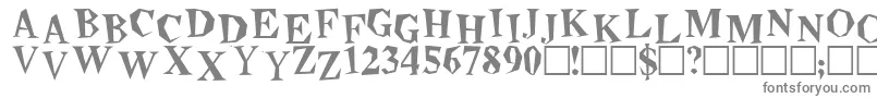 Шрифт BeatnikPlain – серые шрифты на белом фоне