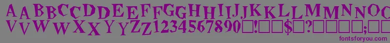BeatnikPlain Font – Purple Fonts on Gray Background