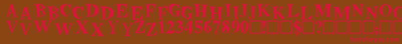 BeatnikPlain Font – Red Fonts on Brown Background