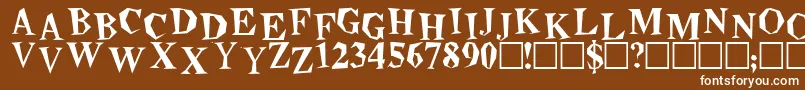 Шрифт BeatnikPlain – белые шрифты на коричневом фоне
