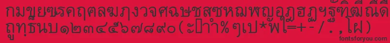 Czcionka Thai7bangkokssk – czarne czcionki na czerwonym tle