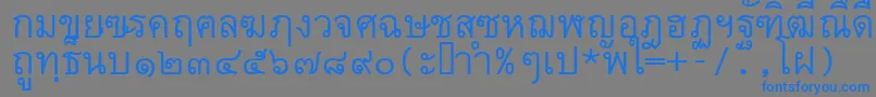Saiba mais sobre a fonte Thai7bangkokssk Fonte Thai7bangkokssk – fontes azuis em um fundo cinza