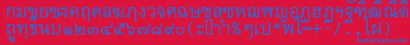 フォントThai7bangkokssk – 赤い背景に青い文字