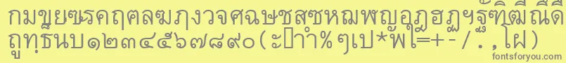 Czcionka Thai7bangkokssk – szare czcionki na żółtym tle