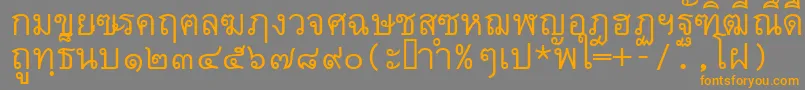 Thai7bangkokssk-Schriftart – Orangefarbene Schriften auf grauem Hintergrund