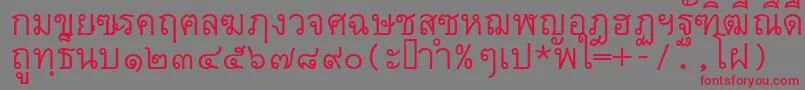 Thai7bangkokssk-fontti – punaiset fontit harmaalla taustalla