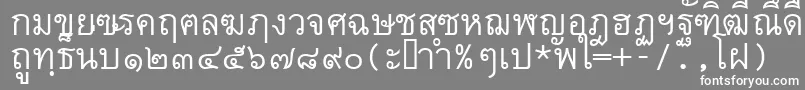 フォントThai7bangkokssk – 灰色の背景に白い文字