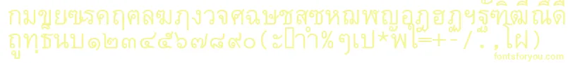 フォントThai7bangkokssk – 黄色のフォント