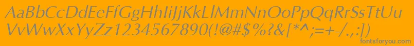 Agopuho Font – Gray Fonts on Orange Background