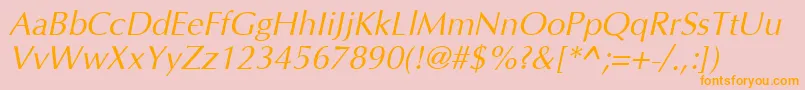Agopuho Font – Orange Fonts on Pink Background