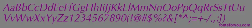 Шрифт Agopuho – фиолетовые шрифты на сером фоне