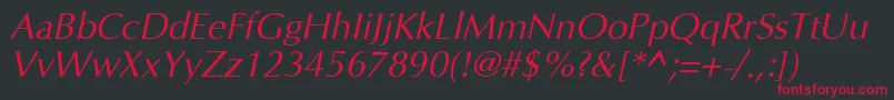 Agopuho Font – Red Fonts on Black Background