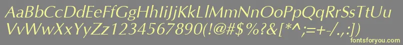 Agopuho Font – Yellow Fonts on Gray Background