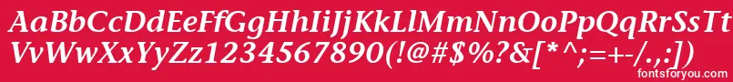 ItcStoneInformalLtSemiboldItalic Font – White Fonts on Red Background