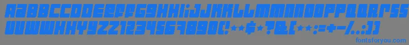 IndustrialDecapitalistBolditalic Font – Blue Fonts on Gray Background