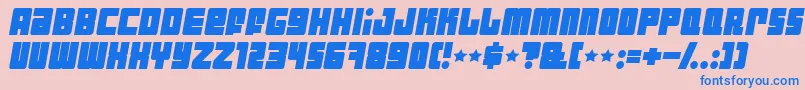 IndustrialDecapitalistBolditalic Font – Blue Fonts on Pink Background