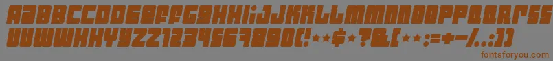 IndustrialDecapitalistBolditalic Font – Brown Fonts on Gray Background