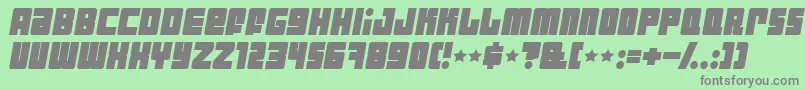 IndustrialDecapitalistBolditalic Font – Gray Fonts on Green Background