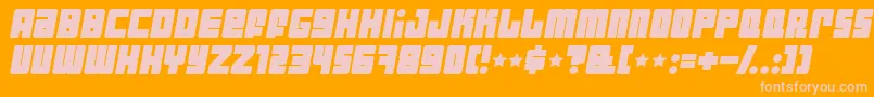 IndustrialDecapitalistBolditalic Font – Pink Fonts on Orange Background