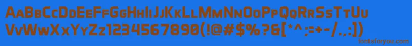 Шрифт AeroMaticsDisplayBold – коричневые шрифты на синем фоне