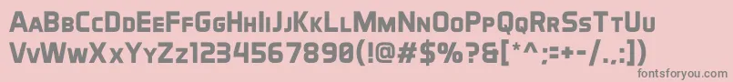 Czcionka AeroMaticsDisplayBold – szare czcionki na różowym tle