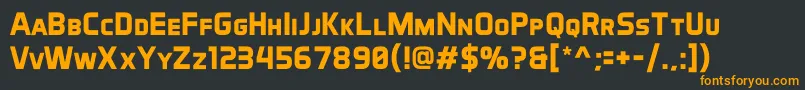 AeroMaticsDisplayBold Font – Orange Fonts on Black Background