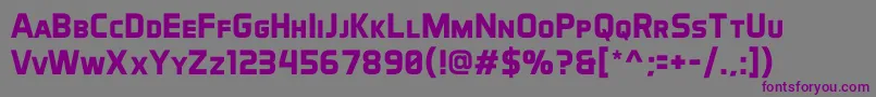AeroMaticsDisplayBold Font – Purple Fonts on Gray Background