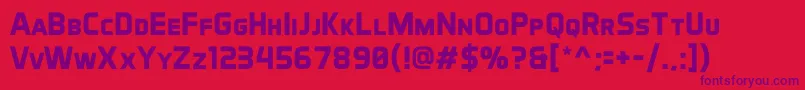 AeroMaticsDisplayBold Font – Purple Fonts on Red Background