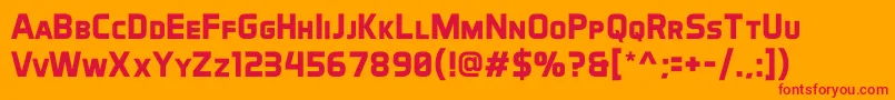 AeroMaticsDisplayBold Font – Red Fonts on Orange Background