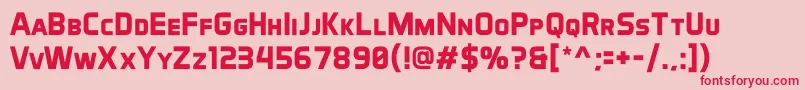 AeroMaticsDisplayBold Font – Red Fonts on Pink Background