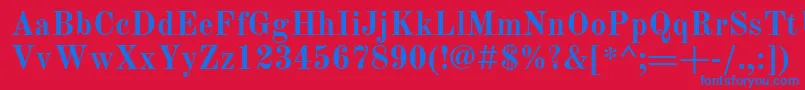 OldStandardTtРџРѕР»СѓР¶РёСЂРЅС‹Р№ Font – Blue Fonts on Red Background