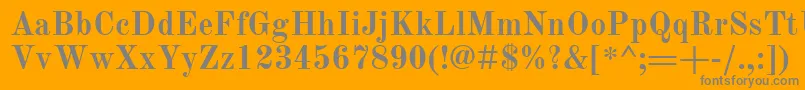 OldStandardTtРџРѕР»СѓР¶РёСЂРЅС‹Р№-Schriftart – Graue Schriften auf orangefarbenem Hintergrund