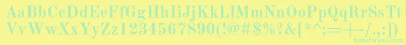 OldStandardTtРџРѕР»СѓР¶РёСЂРЅС‹Р№-Schriftart – Grüne Schriften auf gelbem Hintergrund