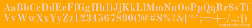 OldStandardTtРџРѕР»СѓР¶РёСЂРЅС‹Р№ Font – Pink Fonts on Orange Background