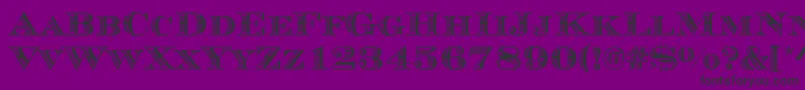 Fonte MauriceStripesRegular – fontes pretas em um fundo violeta