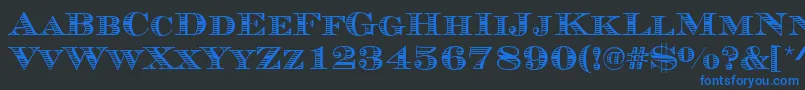 MauriceStripesRegular Font – Blue Fonts on Black Background