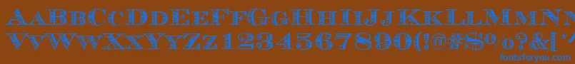 MauriceStripesRegular Font – Blue Fonts on Brown Background