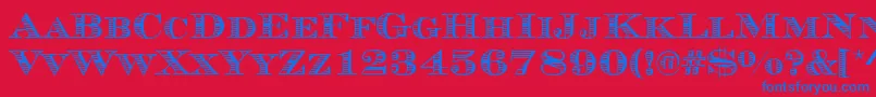 MauriceStripesRegular Font – Blue Fonts on Red Background