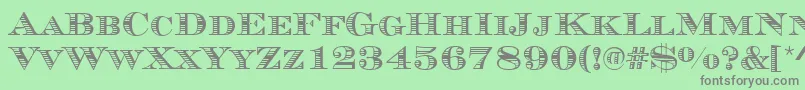 MauriceStripesRegular Font – Gray Fonts on Green Background