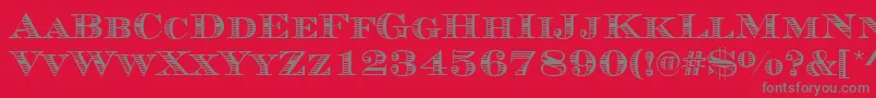 MauriceStripesRegular Font – Gray Fonts on Red Background